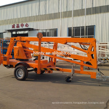 360 Degree Rotation Cherry picker man lift articulating small towable boom lift